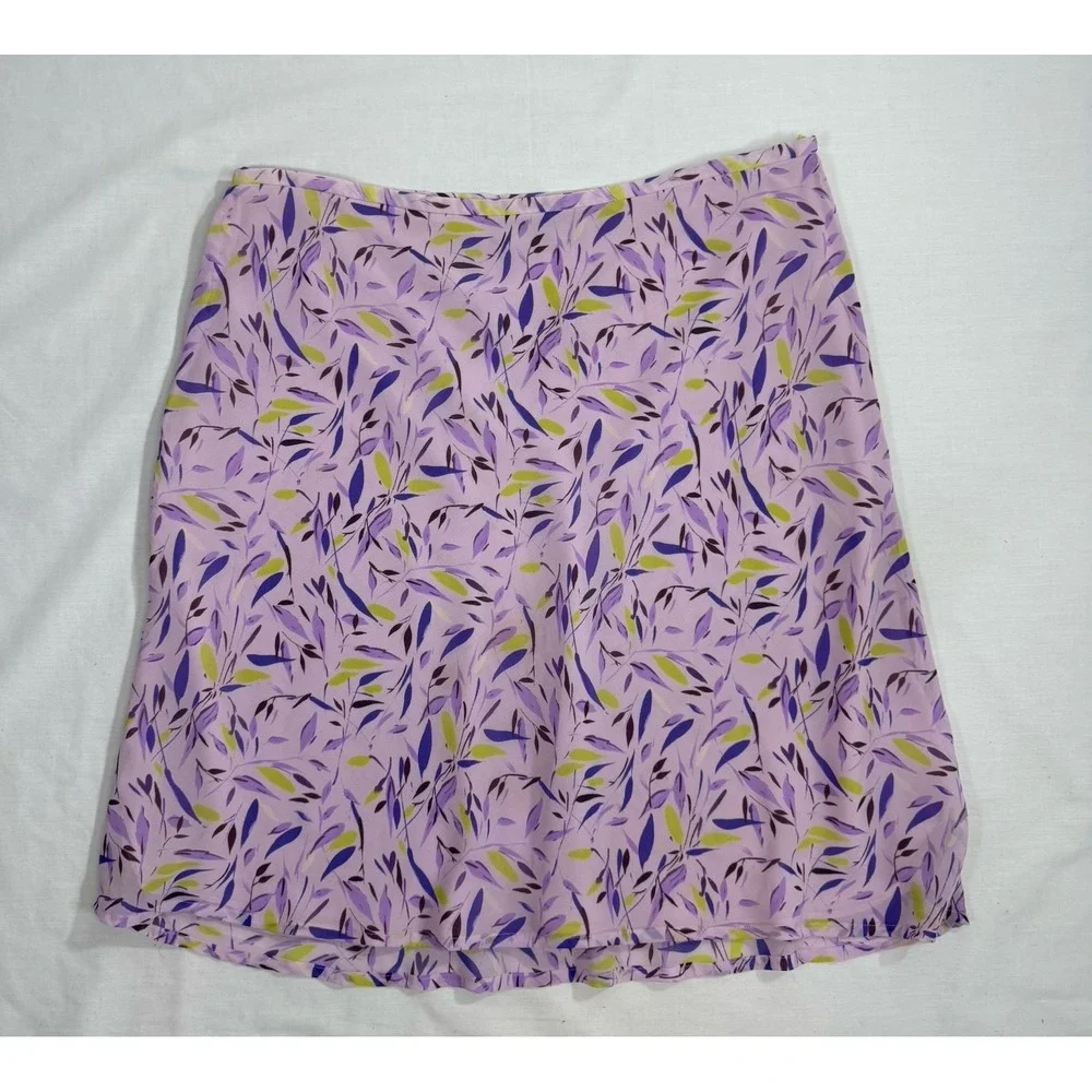 Y2K skirt women's lavender Floral‎ print Old Navy size 16